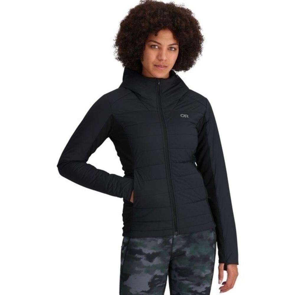Outdoor Research OR Insulated Puffer Jacket Black Hooded Women’s Lightweight